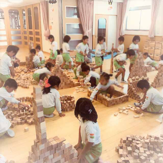 白山保育園つみきあそび